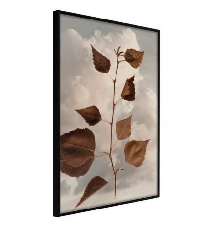 Poster in cornice con le piccole foglie marroni - Arredalacasa