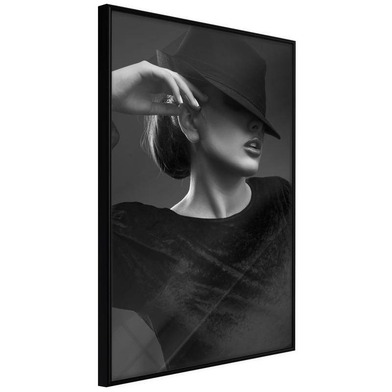 38,00 € Poster met een vrouw met een zwarte hoed, Arredalacasa