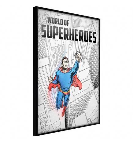 Poster in cornice per bambini con superman - Arredalacasa
