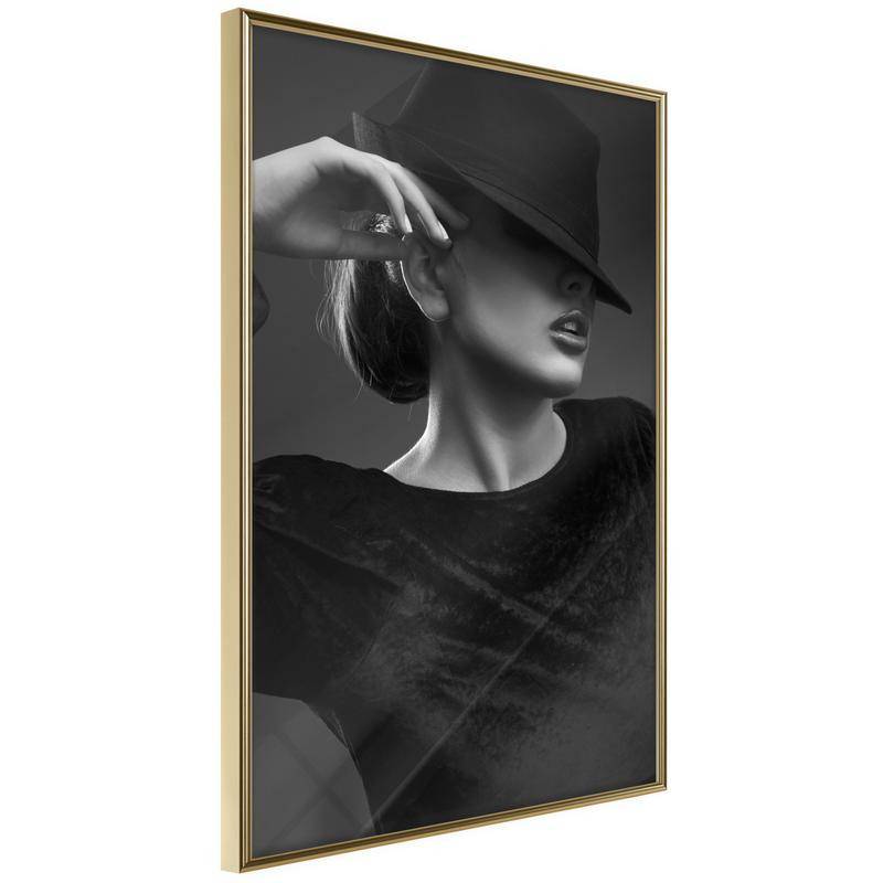 38,00 € Plakat z žensko v črnem klobuku - Arredalacasa