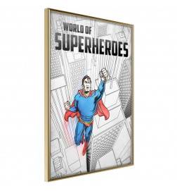 Poster in cornice per bambini con superman - Arredalacasa