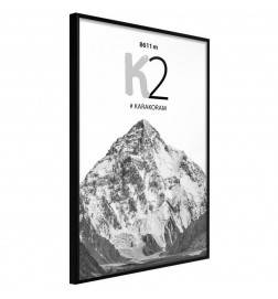 Poster in cornice con il monte K2 - Arredalacasa