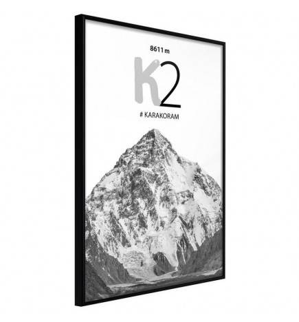 Poster in cornice con il monte K2 - Arredalacasa