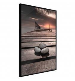 38,00 € Poster met drie stenen op een pier, Arredalacasa