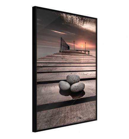 38,00 € Poster met drie stenen op een pier, Arredalacasa