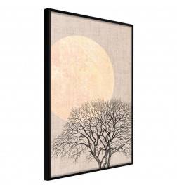 Poster met een boom en met de maan