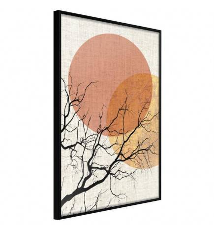 Poster met een boom en met maan en zon, Arredalacasa