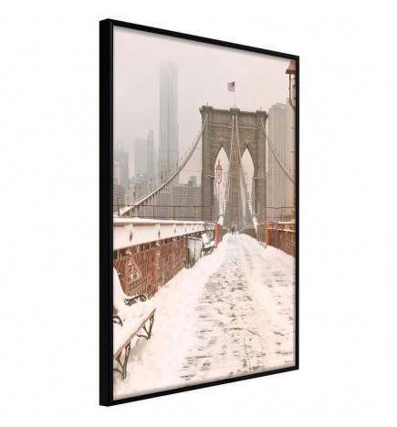 38,00 € Poster met de New York Bridge of Winter Arredalacasa