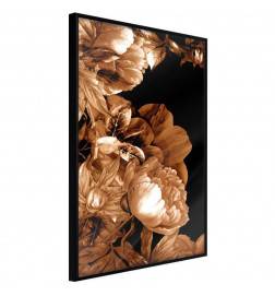 Poster in cornice - Bouquet di fiori marroni - Arredalacasa