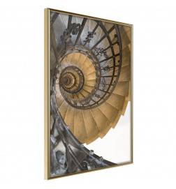 Plakat z zlatim spiralnim stopniščem - Arredalacasa