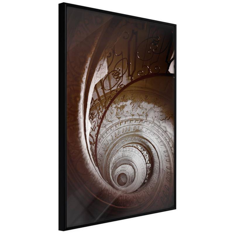 38,00 € Plakat s spiralnim stopniščem v črno-beli barvi - Arredalacasa