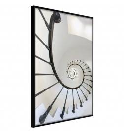 Plakat s črnim spiralnim stopniščem - Arredalacasa