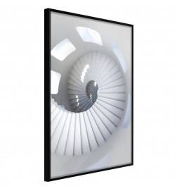 Plakat s sivim spiralnim stopniščem - Arredalacasa