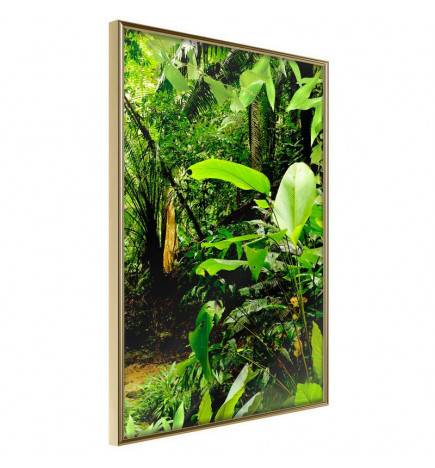Plakat z zelenimi drevesi in listi v gozdu - Arredalacasa