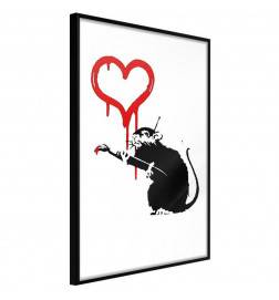 Poster met een muis in liefde