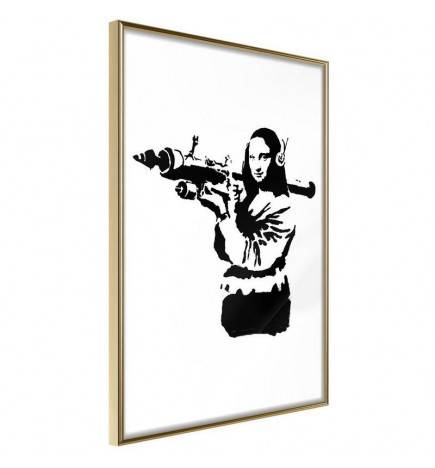 Poster et affiche - Banksy: Mona Lisa with Bazooka II