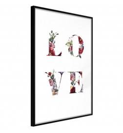 38,00 € Plakat z napisom ljubezen v cvetličnem slogu - Arredalacasa