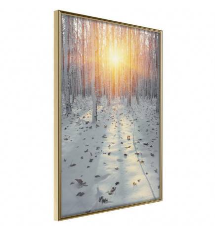 Zimski plakat z drevesi in snegom - Arredalacasa