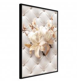 Poster et affiche - Lilies on Leather Upholstery