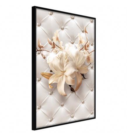 Poster et affiche - Lilies on Leather Upholstery