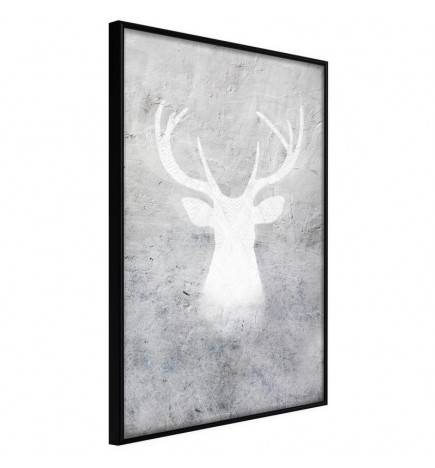 38,00 € Poster con la testa di un cervo bianca - Arredalacasa