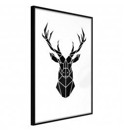 Poster in cornice con il cervo nero - Arredalacasa