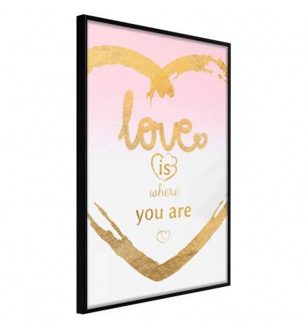 Poster in cornice per innamorati - l'amore è dove sei tu