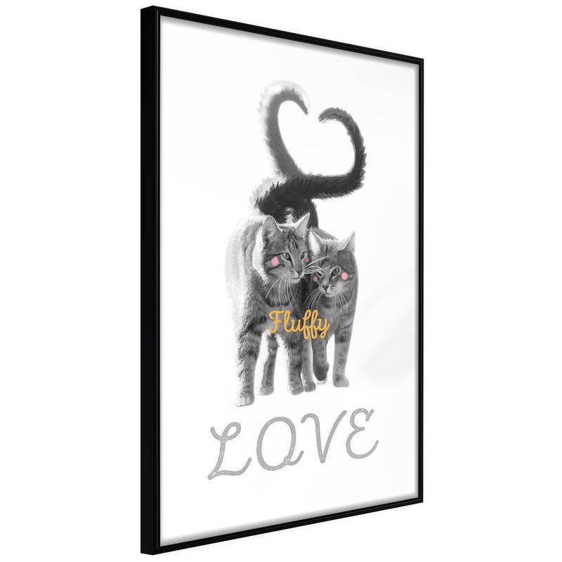 38,00 € Plakat z dvema zaljubljenima mačkama - Arredalacasa