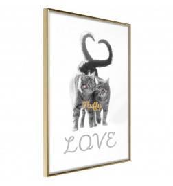 Poster kahe armastatud kassiga - Arredalacasa