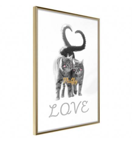 Plakat z dvema zaljubljenima mačkama - Arredalacasa