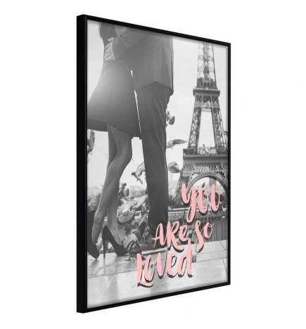 Plakatas su Eifelio bokštu ir mergina – Arredalacasa