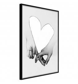Plakatas su dviejų įsimylėjėlių rankomis – Arredalacasa