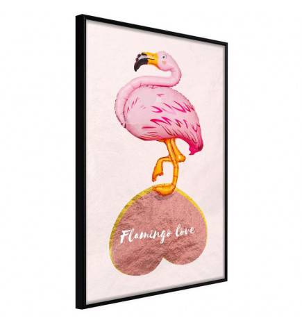 Plakat z zaljubljenim flamingom - Arredalacasa