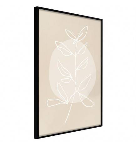 Poster in cornice - Foglie bianche trasparenti - Arredalacasa