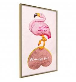 Plakatas su įsimylėjusiu flamingu – Arredalacasa