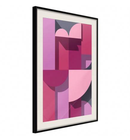 Vijoličen in roza abstraktni plakat - Arredalacasa