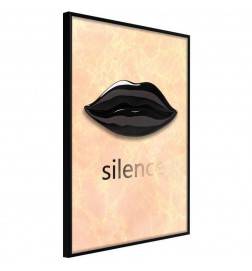 Poster in cornice con le labbra silenziose - Arredalacasa