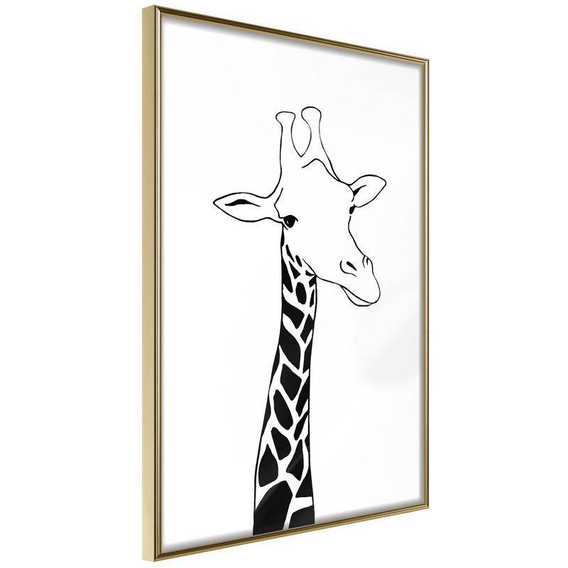 38,00 € Póster - Black and White Giraffe