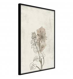 Plakat s starinsko cvetlično rastlino - Arredalacasa
