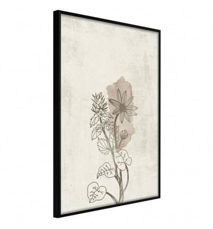 38,00 € Poster met een plant met vintage bloemen, Arredalacasa
