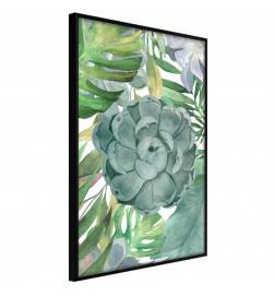 Poster in cornice con un fiore verde - Arredalacasa