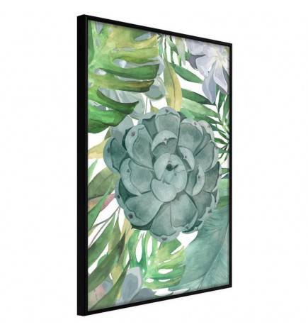 Poster in cornice con un fiore verde - Arredalacasa