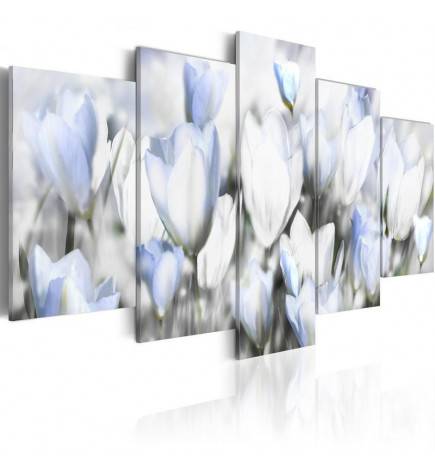 70,90 €Quadro magnolie azzurre cm. 100x50 e cm. 200x100 Arredalacasa