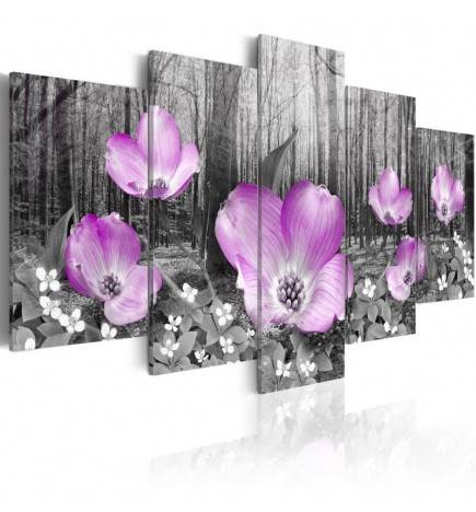 70,90 €Quadro fiori viola nella foresta nera cm. 100x50 e cm. 200x100