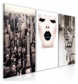 88,90 € Canvas Print - Faces of City (3 Parts)
