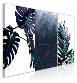 88,90 €Quadro collage di foglie nere cm. 120x60 ARREDALACASA
