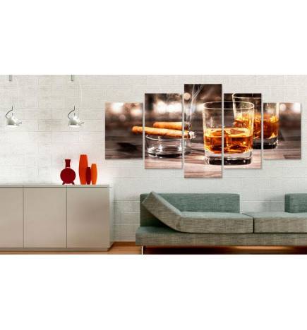 Canvas Print - Cigar and whiskey