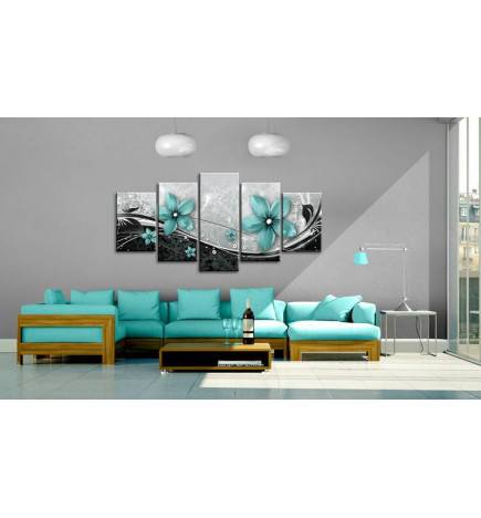 Canvas Print - Turquoise flower of night