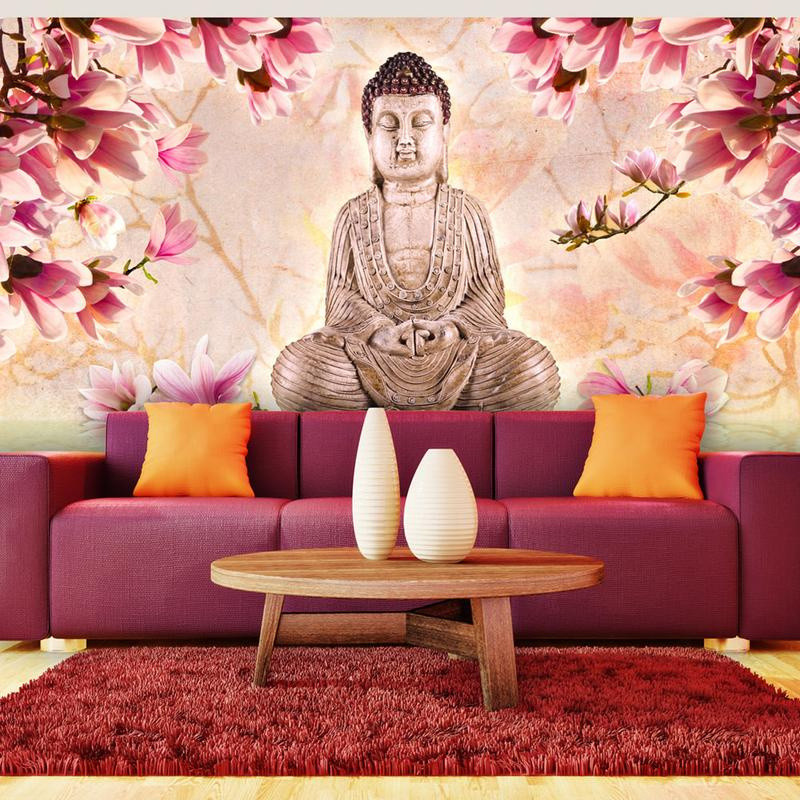 XXL wallpaper - Buddha and magnolia Size 550x2
