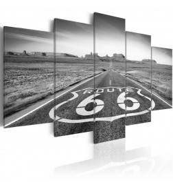70,90 € Canvas Print - Route 66 - black and white